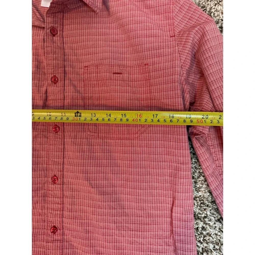 The North Face Mens Plaid Button Down Shirt Red & White Size Large